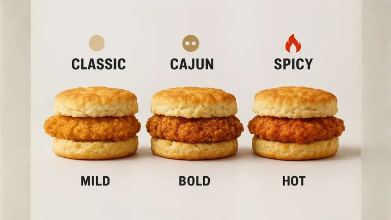 Chicken biscuits from Bojangles served with a variety of sauces on a wooden platter.